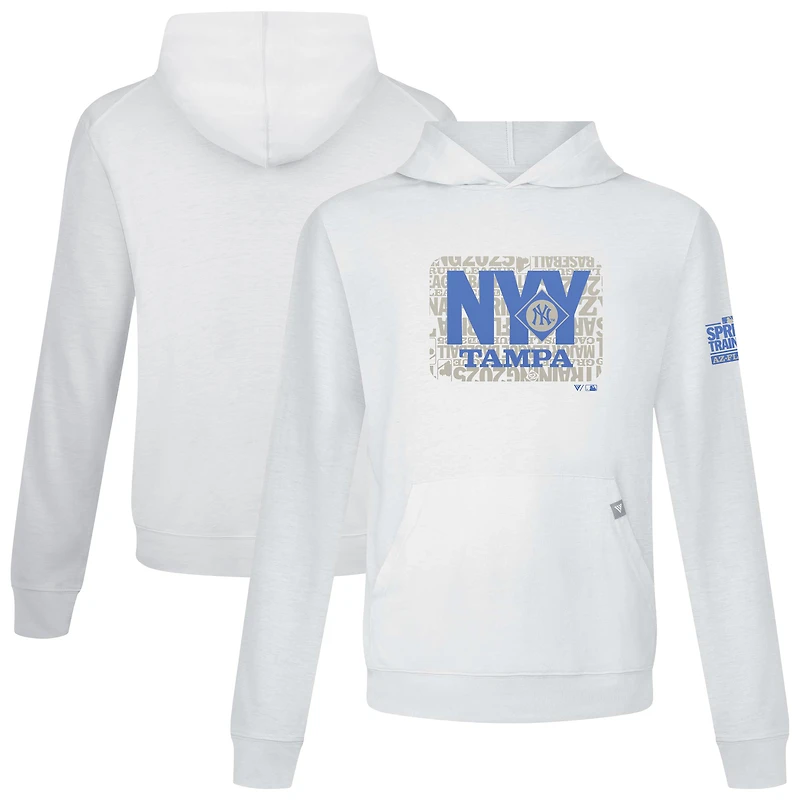 Men's Levelwear White New York Yankees 2025 Spring Training Relay Pullover Hoodie
