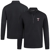 Men's Levelwear Black Texas Rangers Cushion Insignia 2.0 Quarter-Zip Pullover