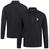 Men's Levelwear Black Los Angeles Dodgers Cushion Insignia 2.0 Quarter-Zip Pullover
