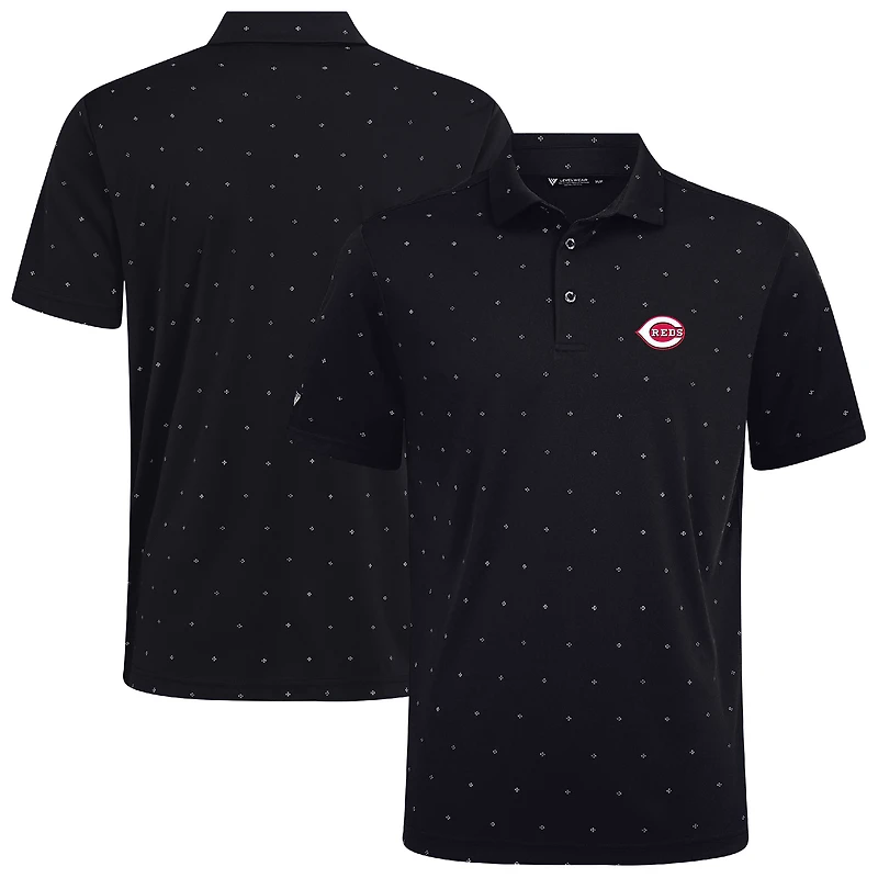 Men's Levelwear Black Cincinnati Reds Vision Insignia 2.0 Polo