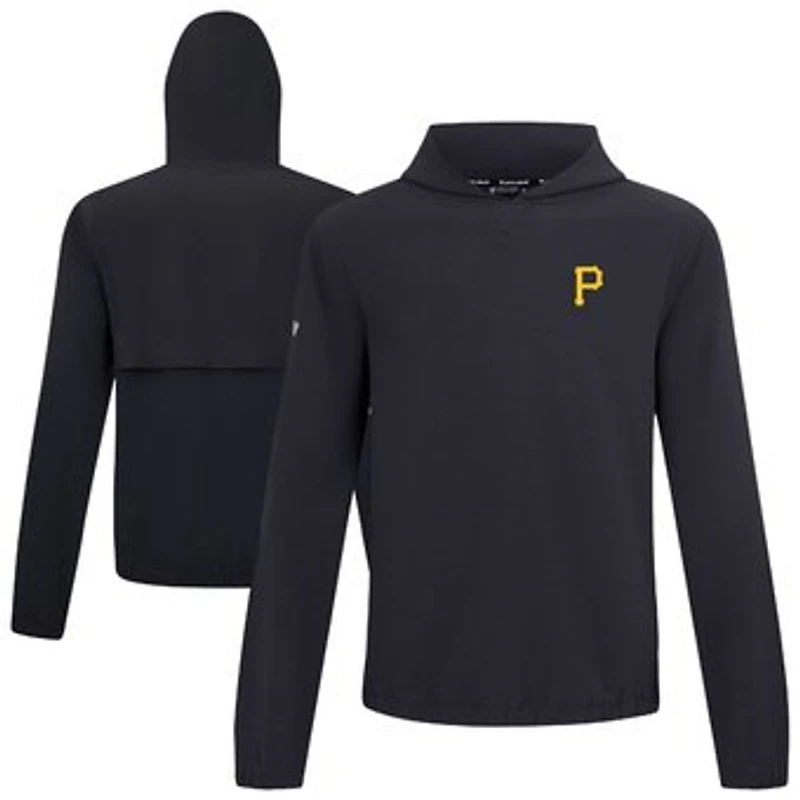 Men's Levelwear Black Pittsburgh Pirates Action Insignia 2.0 Pullover Hoodie
