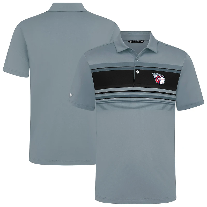 Men's Levelwear Gray Cleveland Guardians Onward Insignia 2.0 Polo