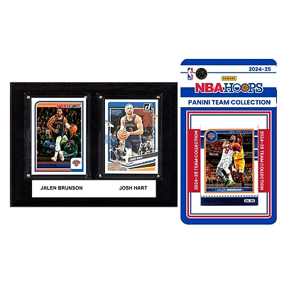 New York Knicks 6" x 8" Player Plaque & 2024 Team Trading Card Set