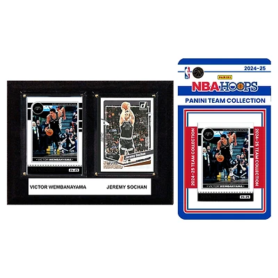 San Antonio Spurs 6" x 8" Player Plaque & 2024 Team Trading Card Set