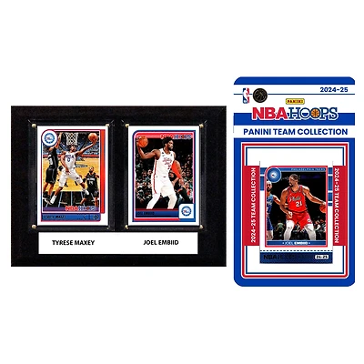 Philadelphia 76ers 6" x 8" Player Plaque & 2024 Team Trading Card Set