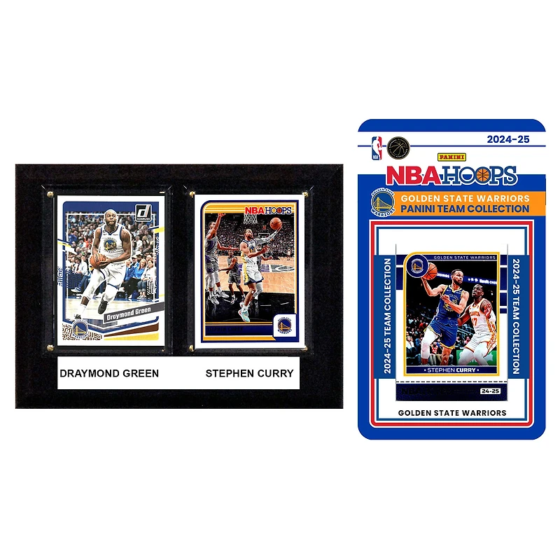 Golden State Warriors 6" x 8" Player Plaque & 2024 Team Trading Card Set