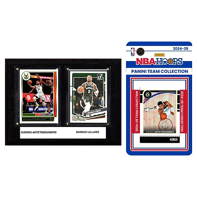 Milwaukee Bucks 6" x 8" Player Plaque & 2024-25 Team Trading Card Set