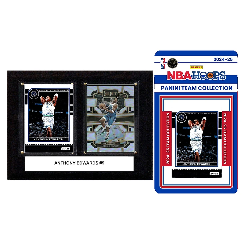 Minnesota Timberwolves 6" x 8" Player Plaque & 2024 Team Trading Card Set