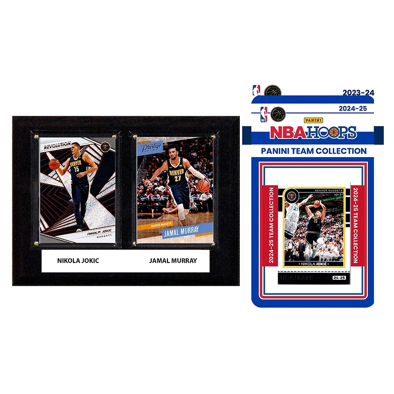 Denver Nuggets 6" x 8" Player Plaque & 2024 Team Trading Card Set