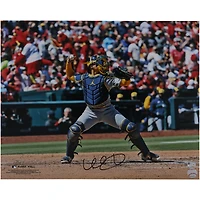 William Contreras Milwaukee Brewers Autographed 16" x 20" Catcher's Gear Photograph