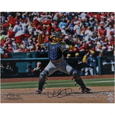 William Contreras Milwaukee Brewers Autographed 16" x 20" Catcher's Gear Photograph