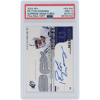 Peyton Manning Indianapolis Colts Autographed 2002 Upper Deck SPX Supreme Signatures #SS-PM PSA Authenticated 9/8 Card