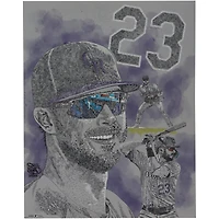 Kris Bryant Colorado Rockies Unsigned 16" x 20" Photo Print - Art by Maz Adams - Limited Edition of 25