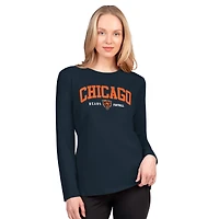 Women's G-III 4Her by Carl Banks  Navy Chicago Bears Best Play Long Sleeve T-Shirt