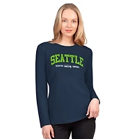 Women's G-III 4Her by Carl Banks  College Navy Seattle Seahawks Best Play Long Sleeve T-Shirt