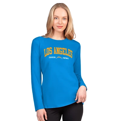 Women's G-III 4Her by Carl Banks  Powder Blue Los Angeles Chargers Best Play Long Sleeve T-Shirt