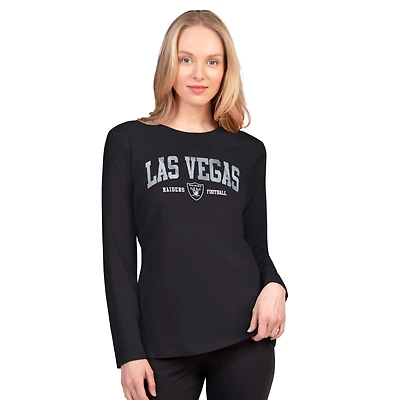 Women's G-III 4Her by Carl Banks  Black Las Vegas Raiders Best Play Long Sleeve T-Shirt