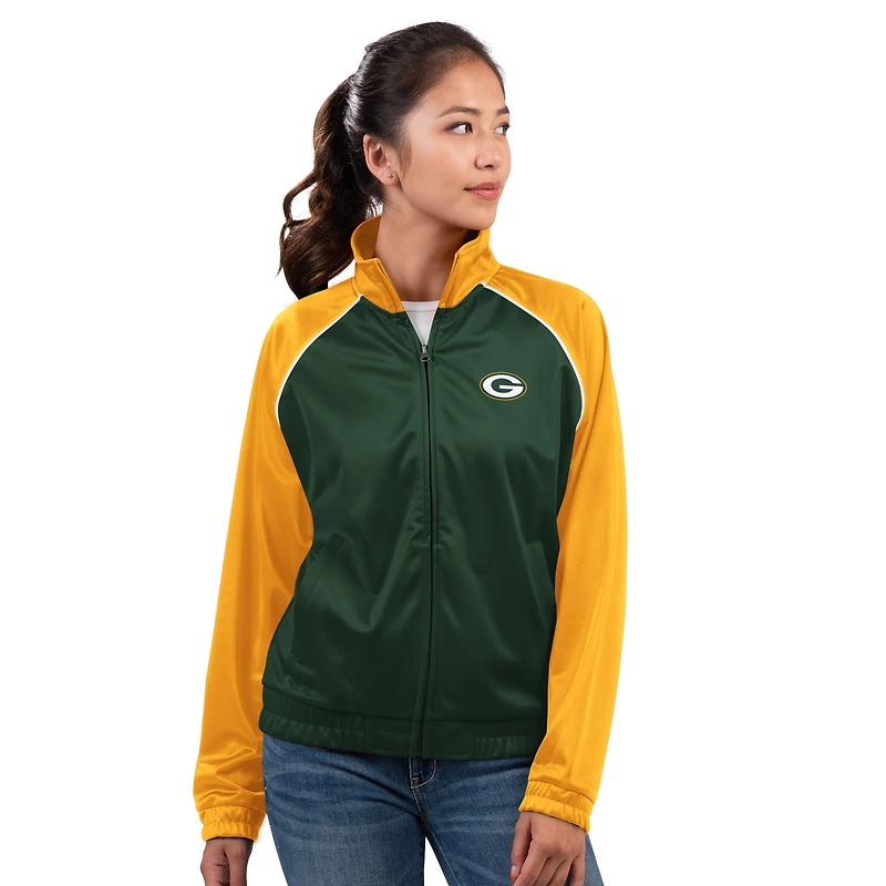 Women's G-III 4Her by Carl Banks Green Bay Packers Replay Full-Zip Track Jacket