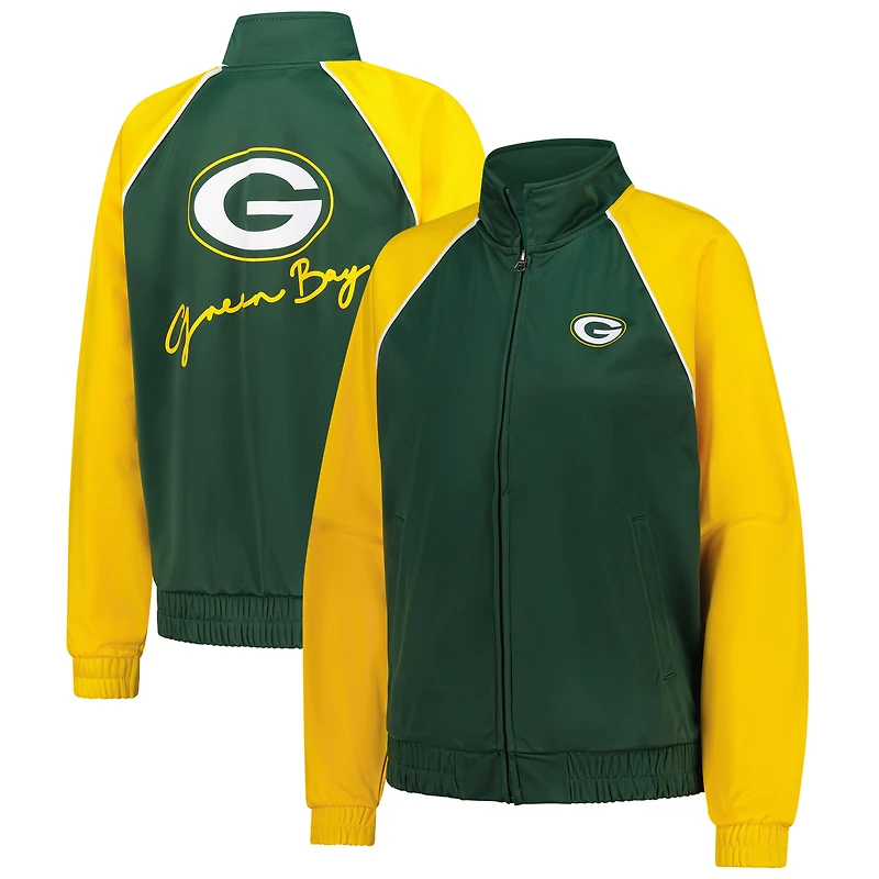 Women's G-III 4Her by Carl Banks Green Bay Packers Replay Full-Zip Track Jacket