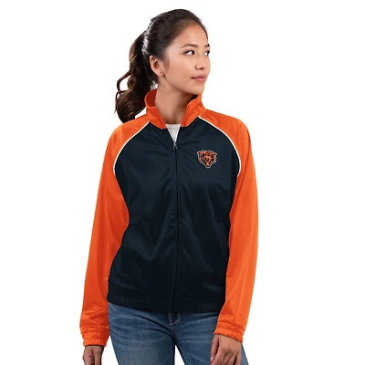 Women's G-III 4Her by Carl Banks Navy Chicago Bears Replay Full-Zip Track Jacket