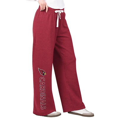 Women's G-III 4Her by Carl Banks Cardinal Arizona Cardinals Field Wide Leg Sweatpants