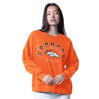 Women's G-III 4Her by Carl Banks Orange Denver Broncos Oversized Feud Sweatshirt