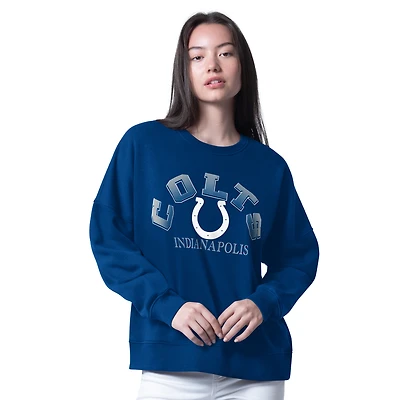Women's G-III 4Her by Carl Banks Royal Indianapolis Colts Oversized Feud Sweatshirt