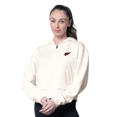 Women's MSX by Michael Strahan Cream Arizona Cardinals Eleanor Full-Zip Hoodie
