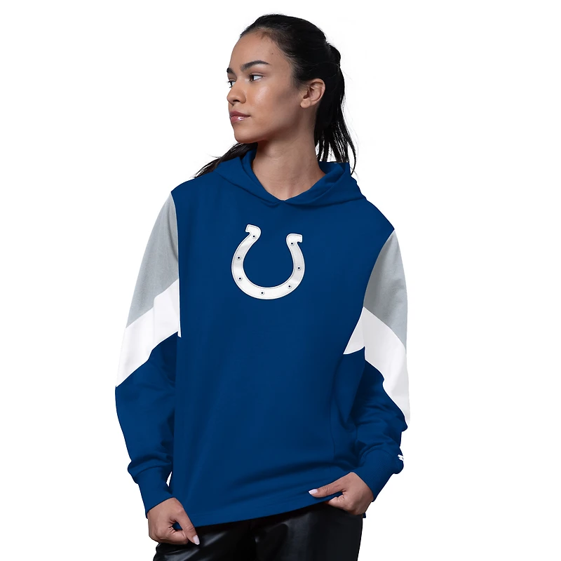 Women's Starter Royal Indianapolis Colts Scrimmage Hoodie