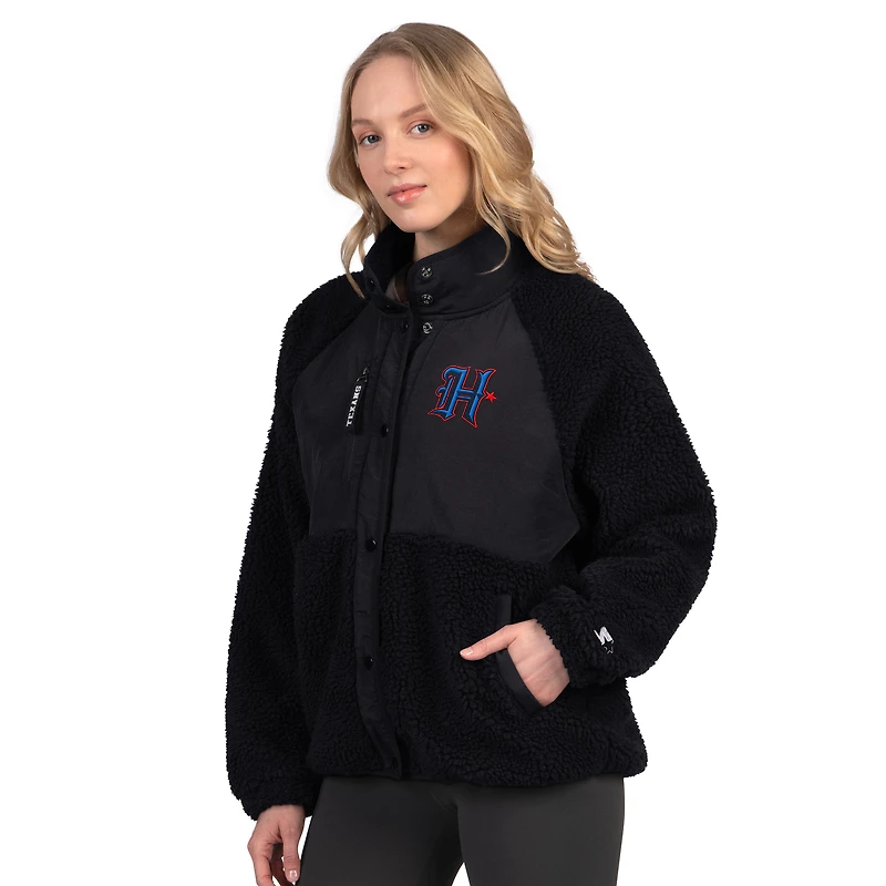 Women's Starter  Navy Houston Texans On the Ball Sherpa Jacket