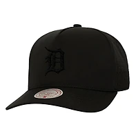Men's Mitchell & Ness  Black Detroit Tigers Perfect Icon Pro Pinch Snapback Hat