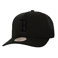 Men's Mitchell & Ness  Black Boston Red Sox Perfect Icon Pro Pinch Snapback Hat