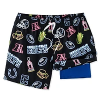 Men's Chubbies Black Indianapolis Colts The Neon 5.5" Classic Lined Swim Trunks