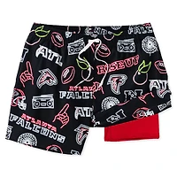 Men's Chubbies Black Atlanta Falcons The Neon 5.5" Classic Lined Swim Trunks