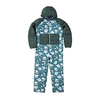 Men's Chubbies  Teal Philadelphia Eagles Full-Zip Hooded Puffer Bodysuit