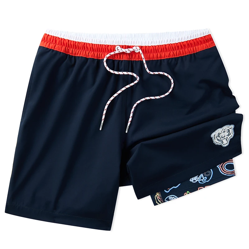 Men's Chubbies Navy Chicago Bears 5.5" Classic Lined Swim Trunks