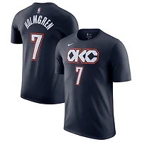 Unisex Nike Chet Holmgren Navy Oklahoma City Thunder 2025/26 City Edition Name & Number T-Shirt