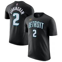 Unisex Nike Cade Cunningham Charcoal Detroit Pistons 2025/26 City Edition Name & Number T-Shirt