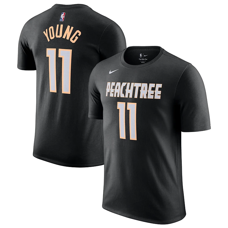 Unisex Nike Trae Young Black Atlanta Hawks 2025/26 City Edition Name & Number T-Shirt