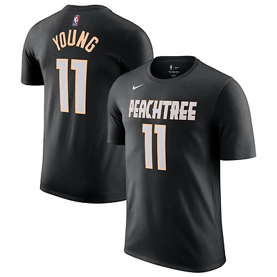 Unisex Nike Trae Young Black Atlanta Hawks 2025/26 City Edition Name & Number T-Shirt
