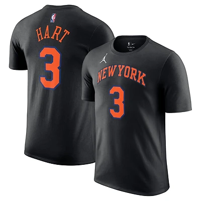 Unisex Jordan Brand Josh Hart Black New York Knicks Name & Number T-Shirt - Statement Edition