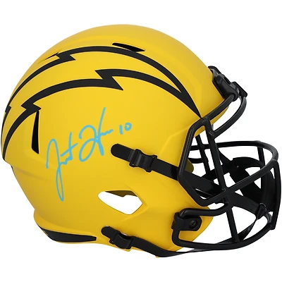 Justin Herbert Los Angeles Chargers Autographed Riddell Rave Speed Replica Helmet