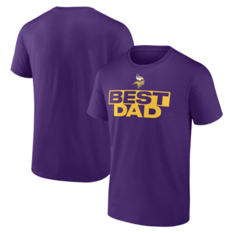 Men's Purple Minnesota Vikings Best Dad Father's Day T-Shirt