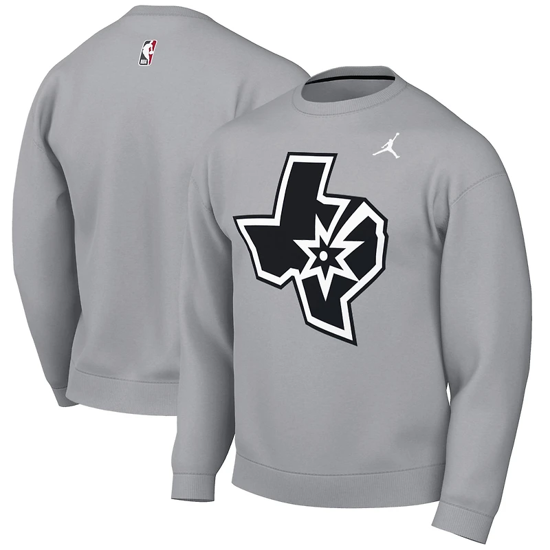 Men's Jordan Brand Silver San Antonio Spurs Statement Edition Sweatshirt