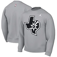 Men's Jordan Brand Silver San Antonio Spurs Statement Edition Sweatshirt
