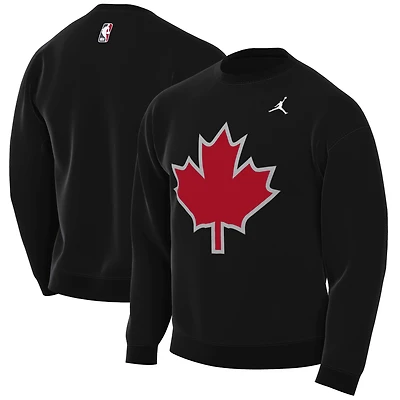 Men's Jordan Brand Black Toronto Raptors Statement Edition Sweatshirt