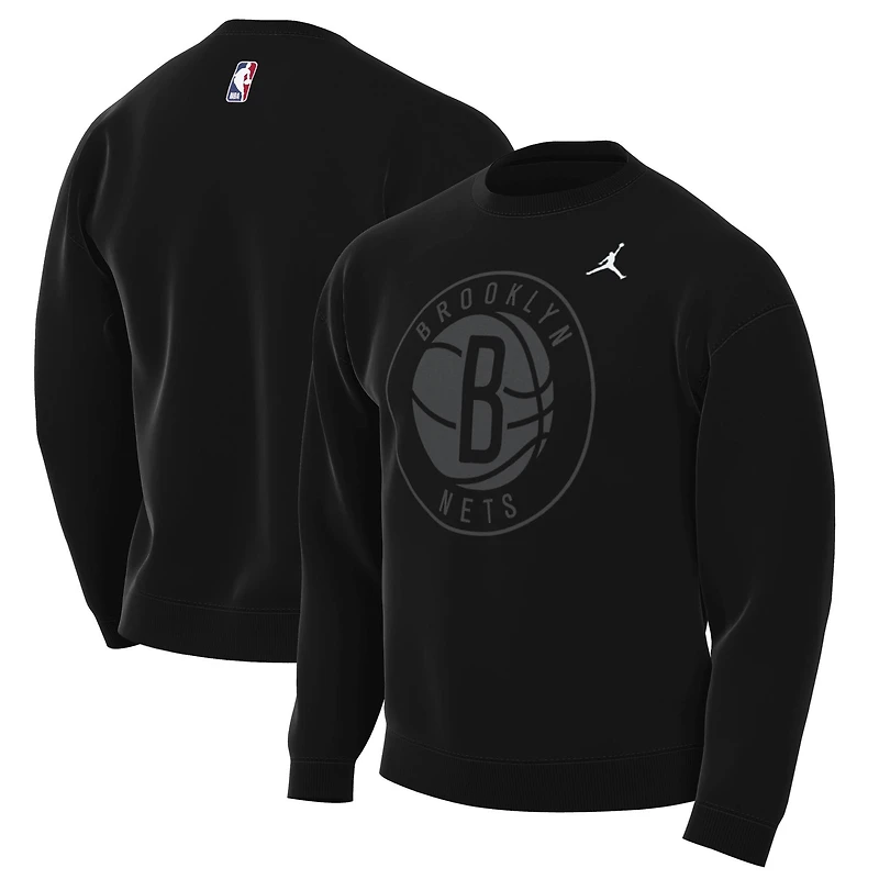 Men's Jordan Brand Black Brooklyn Nets Statement Edition Sweatshirt