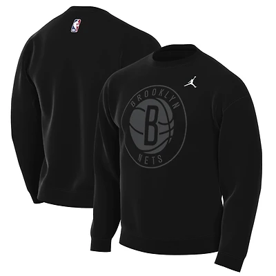 Men's Jordan Brand Black Brooklyn Nets Statement Edition Sweatshirt