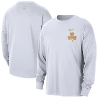 Men's Nike  White Boston Celtics 2025/26 City Edition Remix Essential Logo Long Sleeve T-Shirt