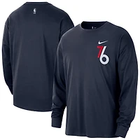 Men's Nike  Navy Philadelphia 76ers 2025/26 City Edition Remix Essential Logo Long Sleeve T-Shirt